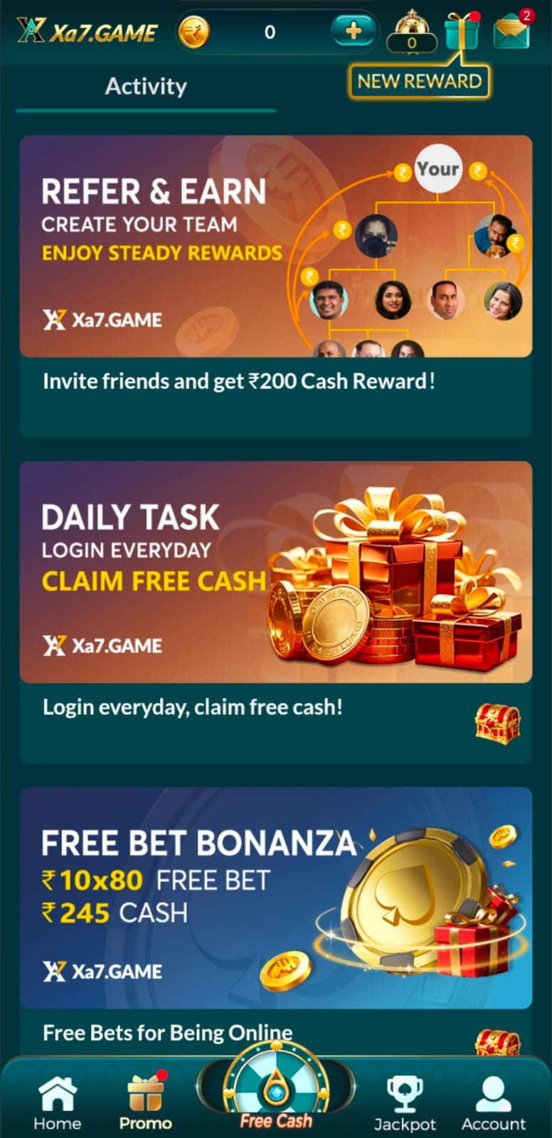 XA7 App premium Android betting and casino gaming application logo